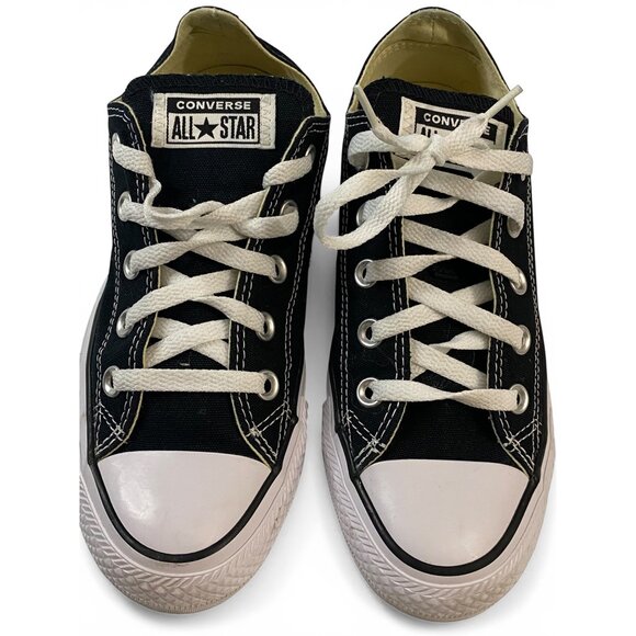 Converse All Star Low Black White Sneakers Mens 4 Womens 6 Chuck Taylor Shoes - Picture 9 of 16
